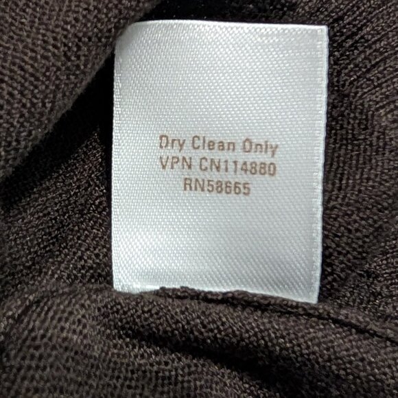 Caslon Silk blend Cardigan, dark brown, size SP - Picture 7 of 9